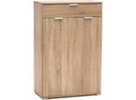Milanihome.It - Armadietto Con 2 Ante E Un Cassetto Per Soggiorno Cucina Bagno Fatto In Italia Cm 75X38X112 Hdi Coloremarrone Chiaro