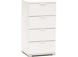 Milanihome.It - Cassettiera 4 Cassetti Per Soggiorno Cucina Bagno Fatto In Italia Cm 45X38X85 Hdi Colorebianco