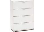 Milanihome.It - Cassettiera 4 Cassetti Per Soggiorno Cucina Bagno Fatto In Italia Cm 60X38X85 Hdi Colorebianco