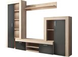 Milanihome.It - Parete Attrezzata Porta Tv Soggiorno Moderna Di Design 263X40X200 Hdi Colorenero