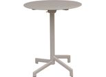 Milanihome.It - Tavolo In Metallo Per Bar Da Esterno Giardino Con Piano Ribaltabile, Cm Diametro 60X74 H Colore Tortoradi Coloretortora