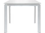 Milanihome.It - Tavolo Da Pranzo Moderno Di Design Allungabile Cm 90X90/150 Bianco Per Interno Casa Cucina Sala Da Pranzo Ristorantedi Colorebianco