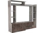 Milanihome.It - Parete Attrezzata Porta Tv Soggiorno Moderna Di Design 180X28/40X165 Hdi Coloremarmo