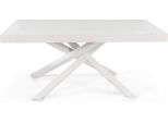 Milanihome.It - Tavolo Da Pranzo Moderno Allungabile Con Gambe Incrociate Di Design Contemporaneo In Metallo E Legno, Cm 90X160/210/260X75 Hdi Colorebianco