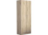 Milanihome.It - Armadio Due Ante Di Design Spazioso In Legno Moderno 180X52X80 Hdi Colorerovere Grigio