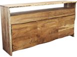 Milanihome.It - Madia In Legno Massiccio Di Design Moderno Industrial Cm 190 X 45 X 96 Hdi Coloremarrone