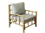 Milanihome.It - Poltrona Da Giardino In Bamboo Di Design Per Esterno Giardino Cm 70 L X 70 P X 80 Hdi Coloregrigio