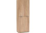 Milanihome.It - Armadio 4 Ante Per Soggiorno Cucina Bagno Fatto In Italia Cm 75X38X174 Hdi Coloremarrone Chiaro