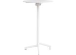 Milanihome.It - Tavolo Alto In Metallo Per Bar Da Esterno Giardino Con Piano Ribaltabile, Cm Diametro 60X102 H Colore Biancodi Colorebianco