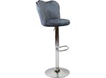 Milanihome.It - Sgabello Moderno In Velluto Di Design Moderno Industrialdi Coloregrigio