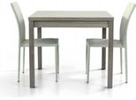 Milanihome.It - Tavolo Da Pranzo Moderno Di Design Apribile A Libro Rovere Grigio Cm 90X90/180 Per Interno Sala Da Pranzodi Coloregrigio