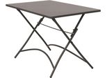 Milanihome.It - Tavolo Pieghevole In Metallo Per Bar Da Esterno Giardino, Cm 110X70X72 H Colore Taupedi Coloretaupe