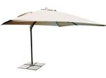 Milanihome.It - Ombrellone Da Giardino 3X4 Palo Laterale Nero Telo Beige Per Esterno Ristorante, Gelateria Bar Hotel Albergodi Coloreantracite