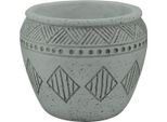 Milanihome.It - Vaso In Fibra Sintetica Di Design Moderno Industrial Cm 17 X 17 X 14,5 Hdi Coloregrigio