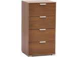 Milanihome.It - Cassettiera 4 Cassetti Per Soggiorno Cucina Bagno Fatto In Italia Cm 45X38X85 Hdi Coloremarrone