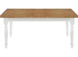 Milanihome.It - Tavolo Da Pranzo Moderno Di Design Allungabile Cm 85X160/200/240 Rovere Struttura Bianca Piano Naturale Per Sala Da Pranzodi Coloremarrone
