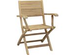 Milanihome.It - Poltrona Da Giardino Pieghevole In Legno Di Teakdi Coloremarrone