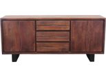 Milanihome.It - Madia In Legno Massiccio Di Design Moderno Industrial Cm 180 X 45 X 80 Hdi Coloremarrone