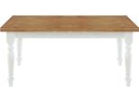 Milanihome.It - Tavolo Da Pranzo Moderno Di Design Allungabile Cm 85X140/180/220 Rovere Struttura Bianca Piano Naturale Per Sala Da Pranzodi Coloremarrone
