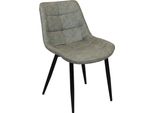 Milanihome.It - Poltrona Imbottita Per Sala Da Pranzo In Ecopelle Di Design Moderno Industrial Cm 59 X 51 X 82 Hdi Coloretortora