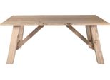 Milanihome.It - Tavolo Da Pranzo Moderno Di Design 180X90 Rovere Naturale Impiallacciato Per Sala Da Pranzo Ristorantedi Coloremarrone