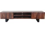 Milanihome.It - Porta Tv In Legno Massiccio Di Design Moderno Industrial Cm 200 X 45 X 45 Hdi Coloremarrone