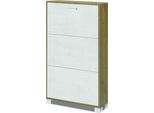 Milanihome.It - Scarpiera A 3 Ante Di Design Moderno Cm 70 L X 18 P X 118 Hdi Colorebianco
