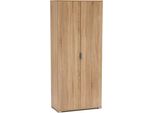 Milanihome.It - Armadio Due Ante 180 Per Soggiorno Cucina Bagno Fatto In Italia Cm 75X38X174 Hdi Coloremarrone Chiaro