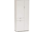Milanihome.It - Armadio Con 3 Ante E Un Cassetto Per Soggiorno Cucina Bagno Fatto In Italia Cm 75X38X174 Hdi Colorebianco