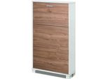Milanihome.It - Scarpiera A 3 Ante Di Design Moderno Cm 70 L X 18 P X 118 Hdi Coloremarrone