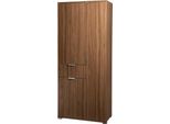 Milanihome.It - Armadio Con 3 Ante E Un Cassetto Per Soggiorno Cucina Bagno Fatto In Italia Cm 75X38X174 Hdi Coloremarrone