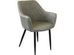 Milanihome.It - Poltrona Imbottita Per Sala Da Pranzo In Ecopelle Di Design Moderno Industrial Cm 56 X 60 X 87 Hdi Coloretortora