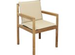 Milani Home - Poltrona Impilabile In Teak E Wicker Cm 59 L X 60 P X 80 Hdi Coloremarrone Chiaro