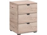 Milanihome.It - Comodino Moderno 3 Cassetti Di Design Moderno Industrial Cm 45 X 40 X 63 Hdi Colorerovere Grigio