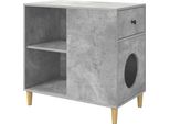 Vidaxl Casetta Per Gatti In Cemento 72 X 42,5 X 70 Cm Materiale A Base Di Legno