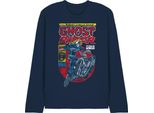 Ghost Rider - T-Shirt Unisex Uomo/Donna, Manica Lunga TV28609 (S) (Navy)