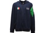O6740 Felpa Uomo Ea7 Emporio Armani Uomo Felpa Full-Zip Blu