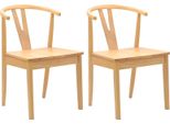 Vidaxl Sedia Da Pranzo 2 Pezzi In Legno Massiccio Di Gomma Naturale