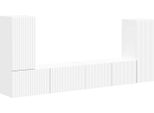 Vidaxl Set Mobile Tv 4 Pezzi Bianco Materiale Ligneo