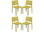 Milani Home - Sedia In Polipropilene Impilabile Cm 42 L X 51 P X 78 Hdi Coloregiallo