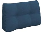 Vidaxl Cuscino Per Lo Schienale Blu 80 X 24 X 50 Cm In Tessuto