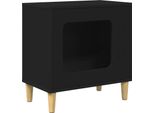 Vidaxl Casetta Per Gatti Nera 51 X 30 X 52 Cm Materiale A Base Di Legno