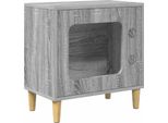 Vidaxl Casetta Per Gatti Grey Sonoma 51 X 30 X 52 Cm Materiale A Base Di Legno