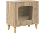 Vidaxl Casetta Per Gatti Sonoma 51 X 30 X 52 Cm Materiale A Base Di Legno