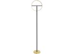 Eglo Stehlampe "Castelpoto Stehlampe - Stahl - Led - 2X8,8W - IP20", Messing, GebüRstet, Schwarz, 2, Ø 40Cm H: 180Cm, 1 Stk., Leuchten, Standleuchte, Leselampe, Wohzimmer, Schlafzimmer, H180 X Ø40 Cm, Stehlampe
