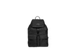 Rucksack CALVIN KLEIN BOLD FLAP BACKPACK, Gr. B/H/T: 29,5cm x 39,5cm x 12,5cm, schwarz, Nylon, unifarben, Basic, Rucksäcke Rucksack, Unisex Ferienrucksack, Urlaubsrucksack mit viel Stauraum