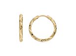 Paar Creolen Jobo "Ohrringe 23 Mm", Gelbgold 333, Ohrringe, Damen, 23Mm, Gelbgold 333, 8 Karat 333 Gold Diamantiert
