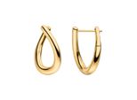 Paar Creolen Jobo "Ohrringe Tropfen 19 Mm", Gelbgold 333, Ohrringe, Damen, Gelbgold 333, 8 Karat 333 Gold