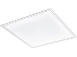 Eglo Deckenleuchte "Salobrena 1 Deckenlampe, Kunststoff Und Aluminium, Aufbaulampe, Lampe", Weiß, 1, H: 5Cm, 1 Stk., Leuchten, Deckenlampe, Wohnzimmerlampe, KüChenlampe, BüRolampe Weiß, Flurlampe, Deckenleuchte