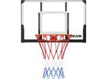VEVOR Basketballkorb zur Wandmontage, Basketballring mit 1117,6 mm PC-Rückwand & 2 mm dickem Rückwandbrett, verdicktem Basketballnetz aus gewebtem Nylon, Basketballring Profi-Spielspaß